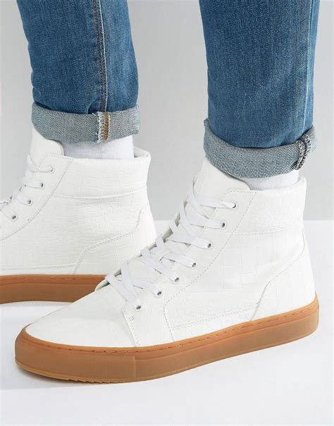 gum sole high top shoes.